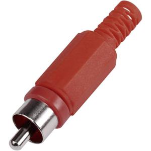 TRU COMPONENTS 1567394 Cinch-connector Stekker, recht Aantal polen: 2 Rood 1 stuk(s)