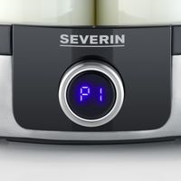 Severin 3521 Yoghurtmaker RVS (geborsteld), Zwart - thumbnail