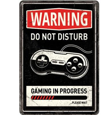 Metalen Postkaart Gaming In Progress Metalen Postkaart Gaming In Progress