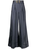 ZIMMERMANN pantalon ample Lyrical à taille ceinturée - Bleu