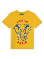 Kenzo Kids t-shirt en coton biologique à logo imprimé - Jaune