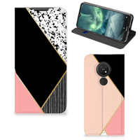 Nokia 6.2 | 7.2 Stand Case Zwart Roze Vormen