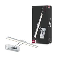 Paulmann 99895 LED schilderijlamp Galeria kastlamp Assistent II incl. 1x7 watt schilderijverlichting nikkel geborsteld, chroom metaal 2700 K