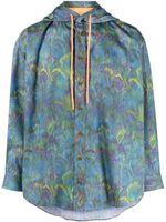 Vivienne Westwood chemise imprimée à capuche - Bleu