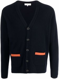 Mackintosh cardigan Field en laine - Bleu