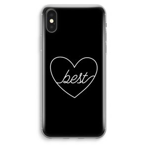 Best heart black: iPhone XS Max Transparant Hoesje