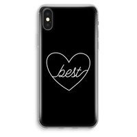 Best heart black: iPhone XS Max Transparant Hoesje - thumbnail