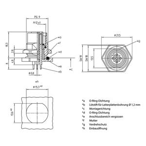 Lutronic 1229 Sensor/actuator inbouwconnector M12 Aantal polen: 5 Bus, inbouw 1 stuk(s)