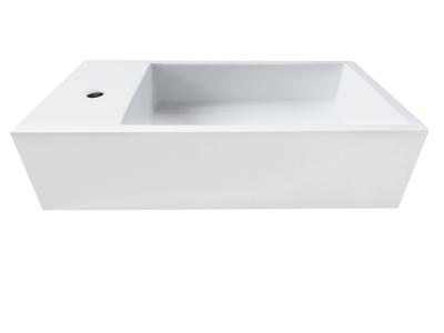 Saniclear Alaska solid surface fontein 40x22cm links Saniclear Alaska solid surface fontein 40x22cm links