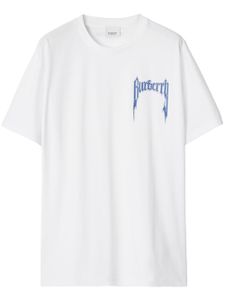 Burberry t-shirt en coton à logo imprimé - Blanc