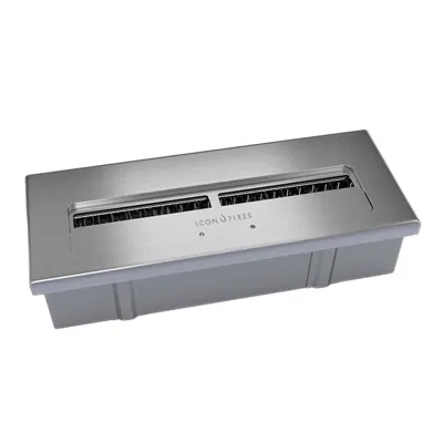 Mid Burner Steel - 62,4 cm\n- Icon Fires \n- Kleur: Roestvast staal  \n- Afmeting: 62,4 cm x 13,6 cm x 25,4 cm