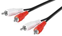 Goobay 50028 audio kabel 1,5 m 2 x RCA Zwart - thumbnail