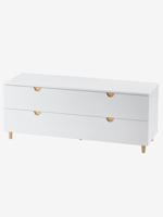 Commode met 2 laden onder helling LIGNE ECLIPSE wit