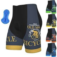 Voor heren Fietsbroek voor op de weg Fietsbroek Gevoerde wielrenshorts Fietsen Short / Broekje Gewatteerde shorts Bergracen Wegwielrennen Sport Grafisch 3D-pad Fietsen Ademend Sneldrogend Licht Blauw Lightinthebox