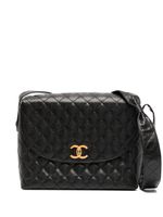 CHANEL Pre-Owned sac porté épaule matelassé à loquet (1992) - Noir