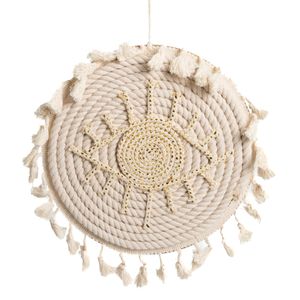 Handgemaakte Macramé Hanger - 100% katoen - Het Boze Oog - Bescherming