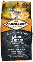 12 KG Carnilove salmon/turkey adult large breed hondenvoer