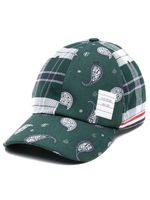 Thom Browne casquette en coton à imprimé cachemire - Vert - thumbnail