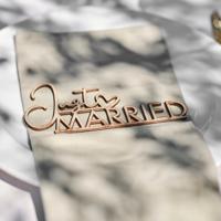 Ginger Ray SW-862 Houten Tafeldecoratie Just Married