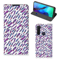 Motorola Moto G Pro Hoesje met Magneet Feathers Color - thumbnail