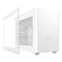 Cooler Master NR200P V2 witte Mini-ITX 18L pc-hoes, topmontage 240mm|280mm vloeibare koeler, 356mm verticale montage 3.5-sleuf GPU, gehard geventileerd paneel, USB 3.2 Gen 2x2 Type C