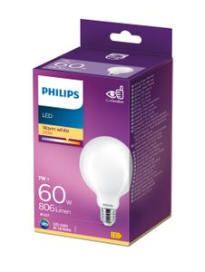 Philips Lighting 76469200 LED-lamp Energielabel E (A - G) E27 Globe 7 W = 60 W Warmwit (Ø x l) 9.5 cm x 14 cm 1 stuk(s)