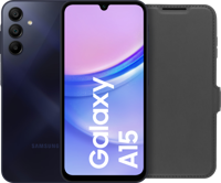 Samsung Galaxy A15 128GB Zwart 4G + BlueBuilt Book Case Zwart