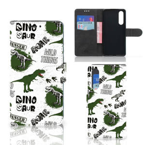 Telefoonhoesje met Pasjes voor Huawei P30 Dinosaurus