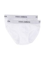 Dolce & Gabbana Kids lot de deux culottes - Blanc