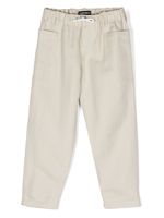 Emporio Armani Kids pantalon à logo brodé - Tons neutres