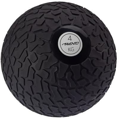 Avento fitnessbal Slam 4kg 23 cm rubber/zand zwart