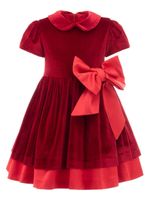 Tulleen robe en velours à détail de nœud - Rouge - thumbnail