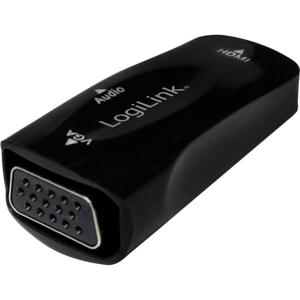 LogiLink CV0108 Adapter [1x HDMI-bus - 1x VGA-bus] Zwart