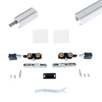 Xperta set 6m rail - Wit - Plafond opbouw - Enkele deur - inbouw manual fix - Set Eindkappen - thumbnail