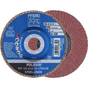 PFERD 67649125 PFF 125 A 120 PSF STEELOX Lamellenschijf Diameter 125 mm Boordiameter 22.23 mm RVS, Staal 10 stuk(s)