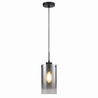 Freelight Hanglamp Ventotto 1 lichts Ø 15 cm rook glas zwart - thumbnail