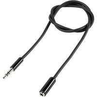 SpeaKa Professional SP-7870468 Jackplug Audio Verlengkabel [1x Jackplug male 3,5 mm - 1x Jackplug female 3,5 mm] 3.00 m Zwart SuperSoft-mantel - thumbnail