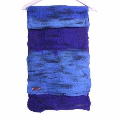 Gevilte Gestreepte Sjaal (Blauw/Lichtblauw) Gevilte Gestreepte Sjaal (Blauw/Lichtblauw)