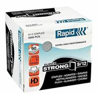 Rapid 9/12 mm supersterke nietjes, voor nieten van 60-90 vellen, gebruik met zware nietmachines, gegalvaniseerde draad, doos van 5000, 24871400
