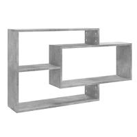 vidaXL Wandplanken zwevende planken hangende planken woonkamer slaapkamer woonkamer huis interieur grijs cement spaanplaat