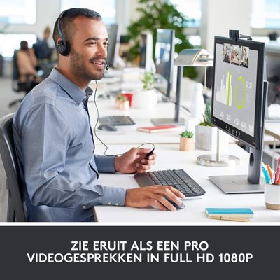 Logitech Hd Pro C920 webcam 3 MP 1920 x 1080 Pixels USB 2.0 Zwart