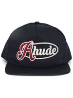 RHUDE casquette à broderies Scrip - Bleu - thumbnail