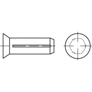 TOOLCRAFT TO-5386206 Verzonken groefpennen (Ø x l) 3 mm x 18 mm Staal 500 stuk(s)