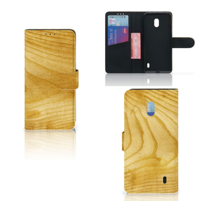Nokia 2.2 Book Style Case Licht Hout Nokia 2.2 Book Style Case Licht Hout