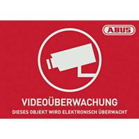 ABUS AU1421 Waarschuwingssticker Camerabewaking Taal Duits (b x h) 74 mm x 52.5 mm - thumbnail