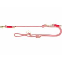 TRIXIE V-lijn Soft Rope, M-L, 2 m/10 mm, rood - verstelbare hondenriem voor middelgrote en grote honden van geweven touw, 3-voudig in de lengte verstelbaar - 1984103