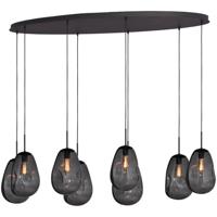 Masterlight Hanglamp Lava Oval 8x smoke glas Ø 22,5cm 2764-05-160-60-80560