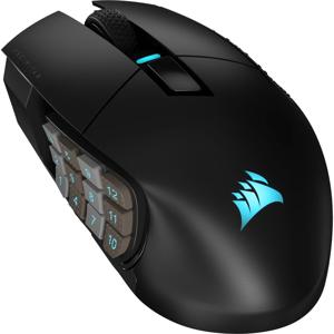 Corsair Scimitar Elite Wireless MMO-gamingmuis gaming muis 100 - 26.000 dpi, USB 2.0 | 2,4 GHz | Bluetooth | RGB