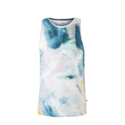 Q/S designed by singlet met all over print wit/blauw