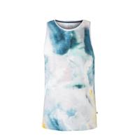 Q/S designed by singlet met all over print wit/blauw